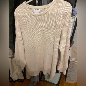 cream old navy sweater
